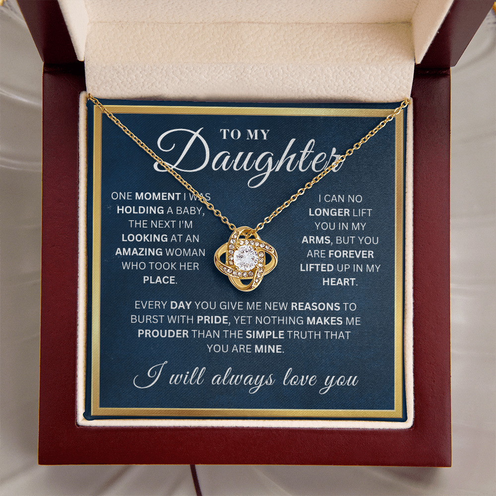 To My Beautiful Daughter - Every Day - Love Knot Necklace