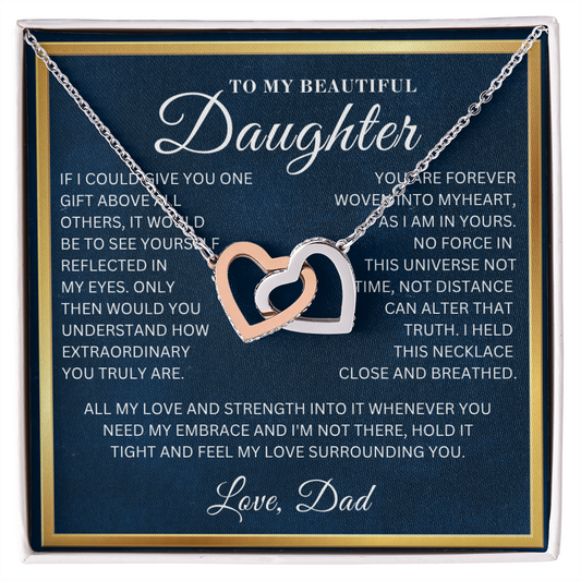 To My Beautiful Daughter  - One Gift   - Interlocking Hearts