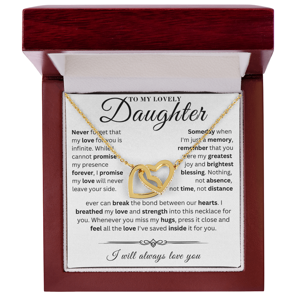 To My Lovely Daughter - My Promise - Interlocking Hearts