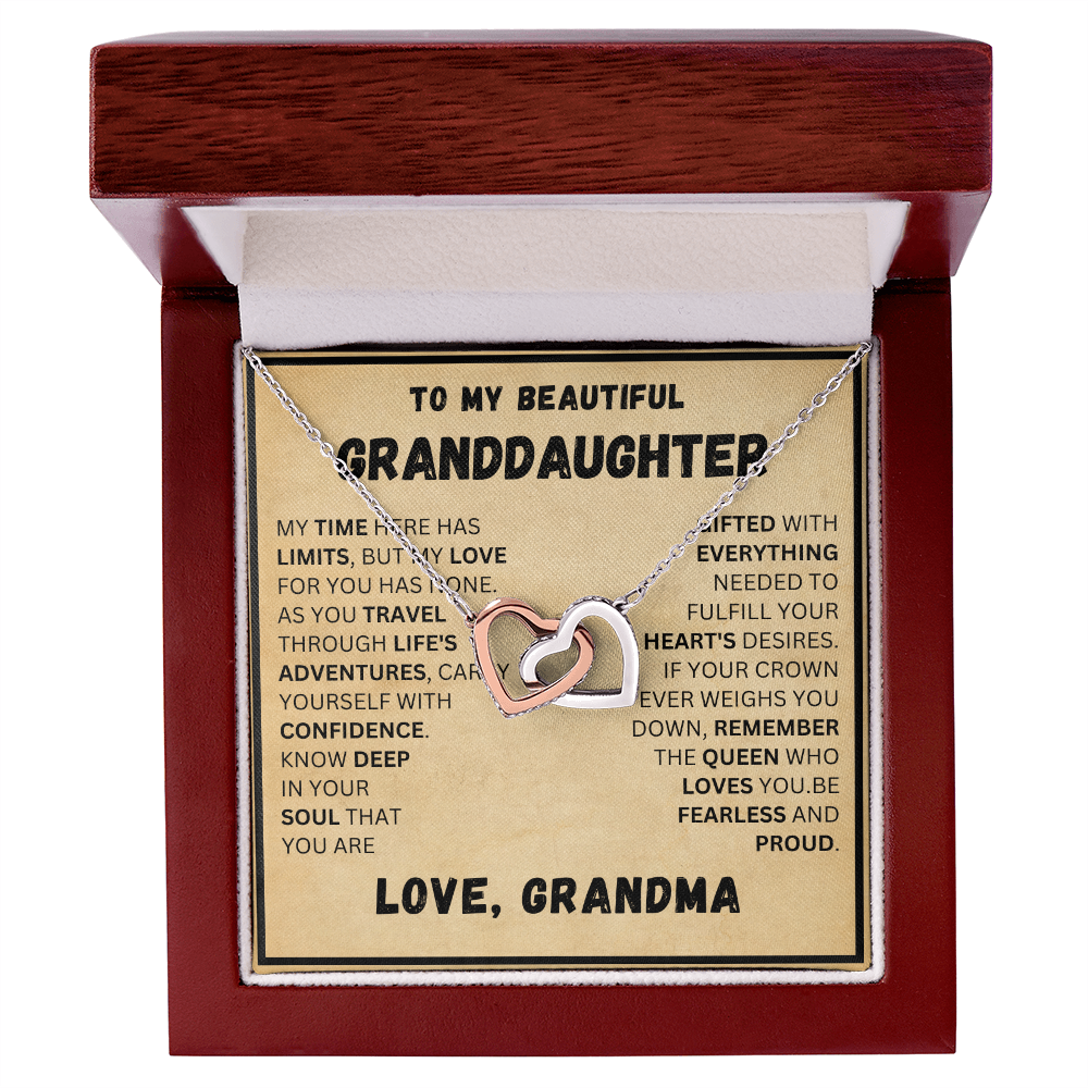 To My Beautiful Granddaughter - Confidence - Interlocking Hearts