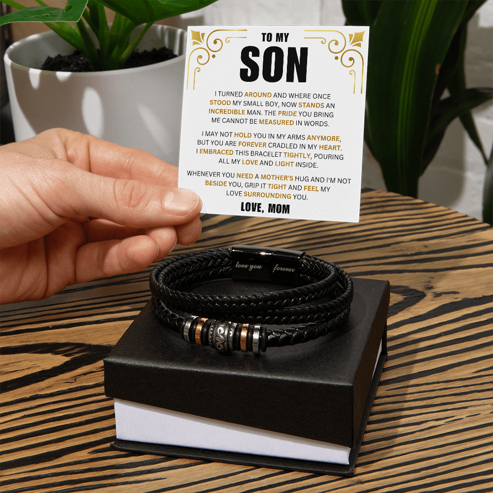 To My Son  - Incredible Man - Forever Bracelet