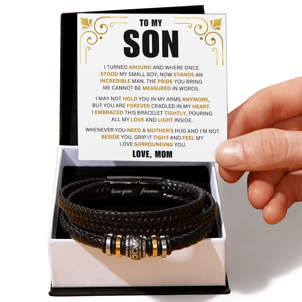 To My Son  - Incredible Man - Forever Bracelet