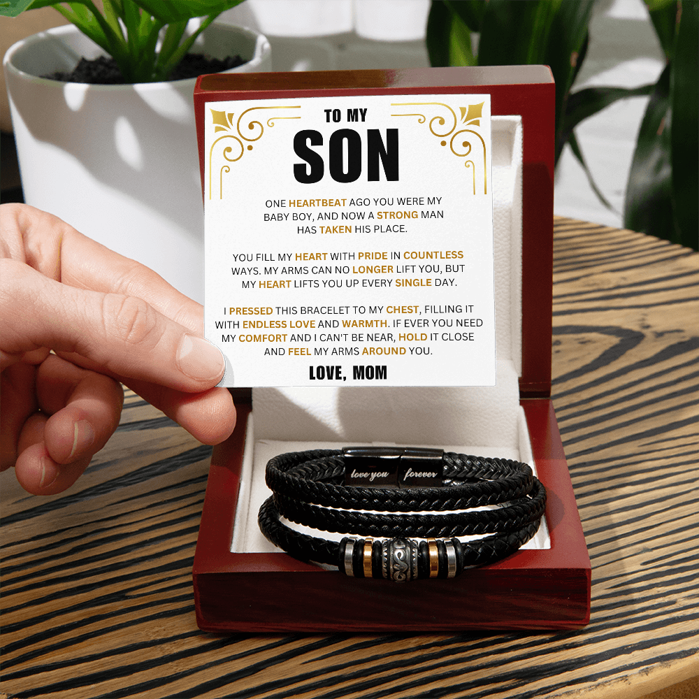 To My Son  - One Heartbeat  - Forever Bracelet