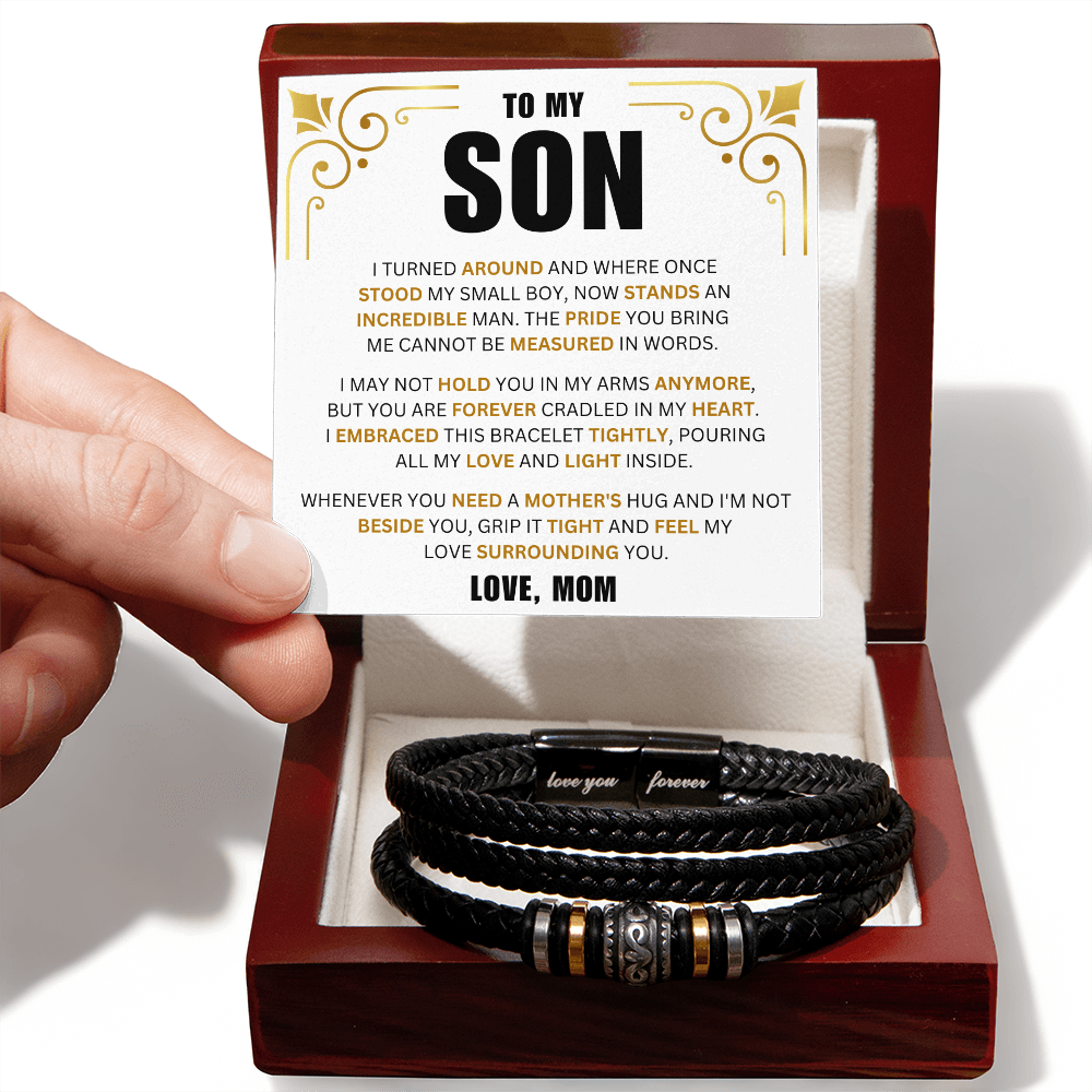 To My Son  - Incredible Man - Forever Bracelet