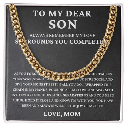 To My Dear Son - Your Path   - Cuban Link Chain