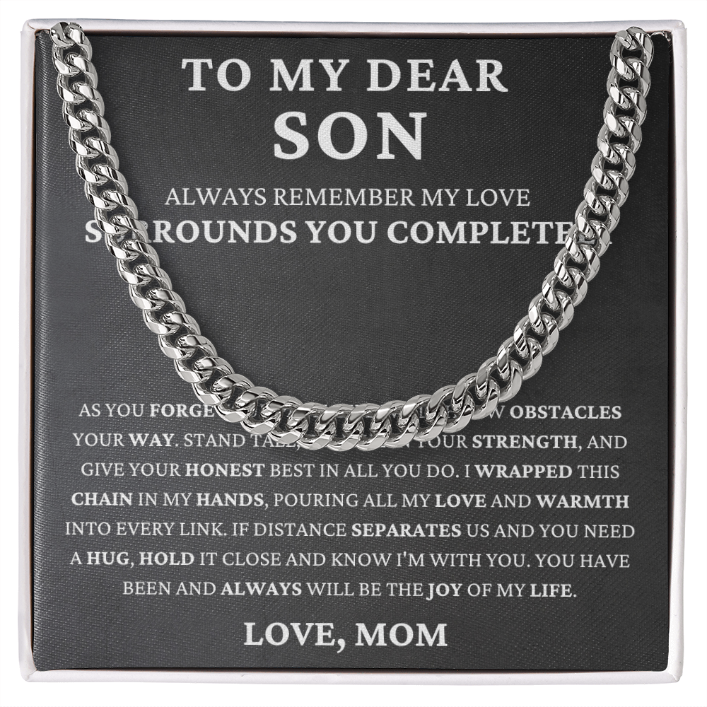 To My Dear Son - Your Path   - Cuban Link Chain