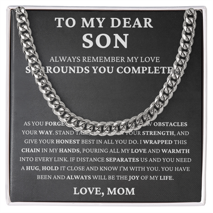To My Dear Son - Your Path   - Cuban Link Chain