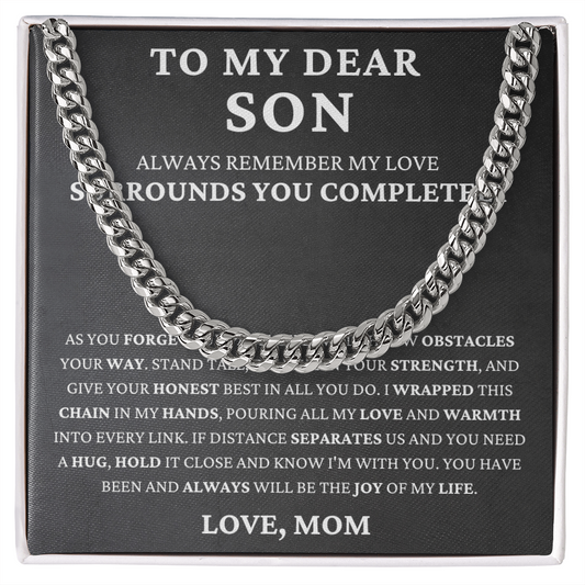 To My Dear Son - Your Path   - Cuban Link Chain