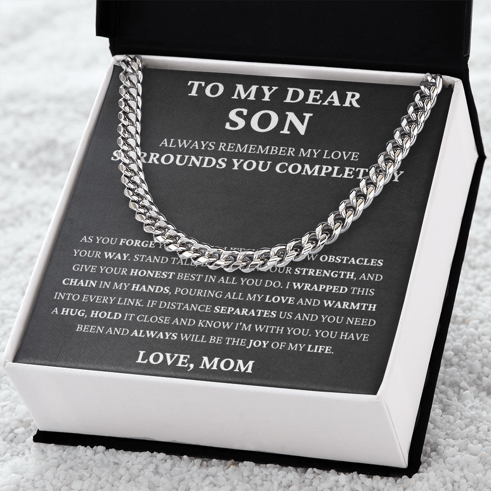 To My Dear Son - Your Path   - Cuban Link Chain