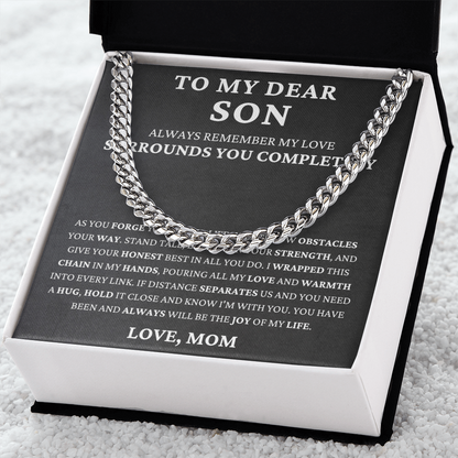 To My Dear Son - Your Path   - Cuban Link Chain