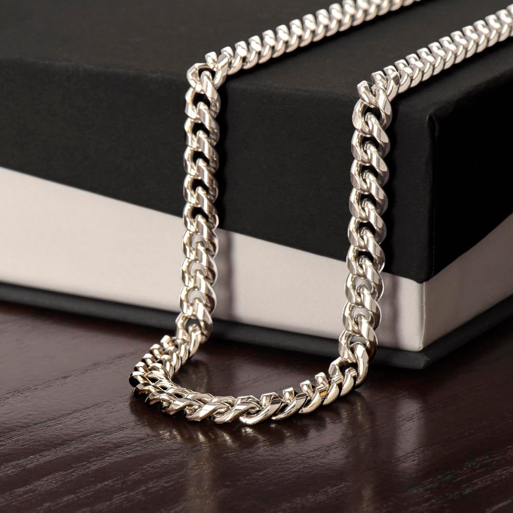 To My Dear Grandson - Life's Journey   - Cuban Link Chain