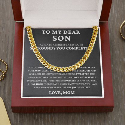 To My Dear Son - Your Path   - Cuban Link Chain
