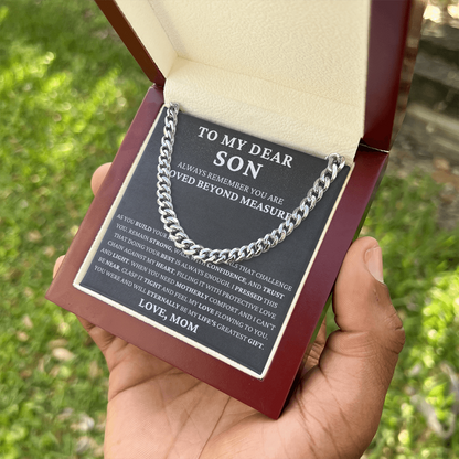 To My Dear Son - Build Your Life  - Cuban Link Chain