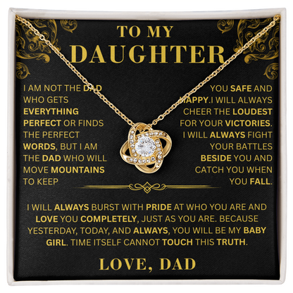 To My Daughter  - For Your Victories  - Love Knot Necklace