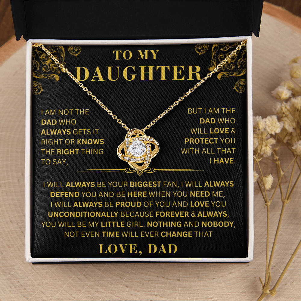 To My Daughter  - Right Thing   - Love Knot Necklace