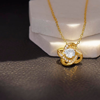 To My Granddaughter  - Your Dreams  - Love Knot Necklace