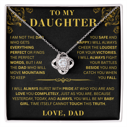 To My Daughter  - For Your Victories  - Love Knot Necklace