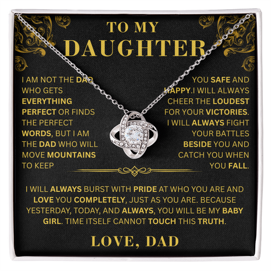 To My Daughter  - For Your Victories  - Love Knot Necklace