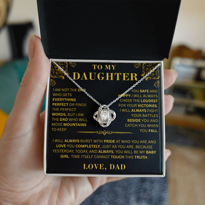 To My Daughter  - For Your Victories  - Love Knot Necklace