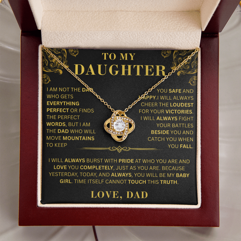 To My Daughter  - For Your Victories  - Love Knot Necklace