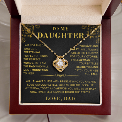 To My Daughter  - For Your Victories  - Love Knot Necklace