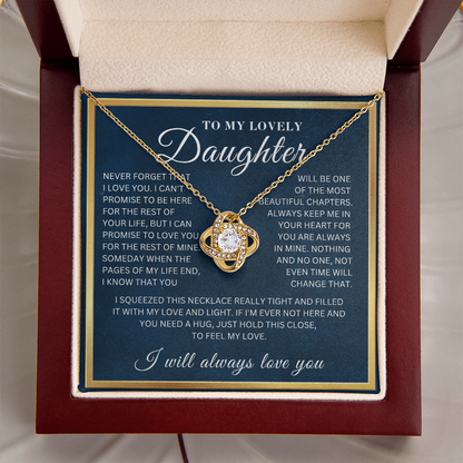 To My Lovely Daughter  - Pages Of My Life   - Love Knot Necklace