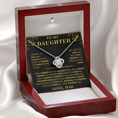 To My Daughter  - Right Thing   - Love Knot Necklace