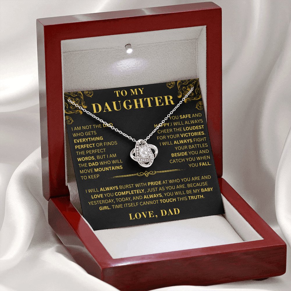 To My Daughter  - For Your Victories  - Love Knot Necklace