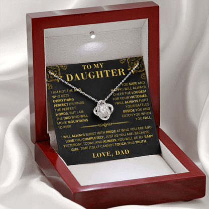 To My Daughter  - For Your Victories  - Love Knot Necklace