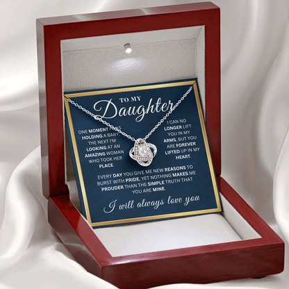 To My Beautiful Daughter  - Every Day   - Love Knot Necklace