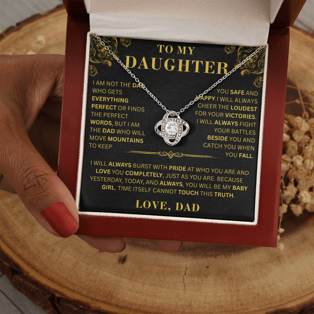 To My Daughter  - For Your Victories  - Love Knot Necklace