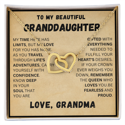 To My Beautiful Granddaughter - Confidence - Interlocking Hearts