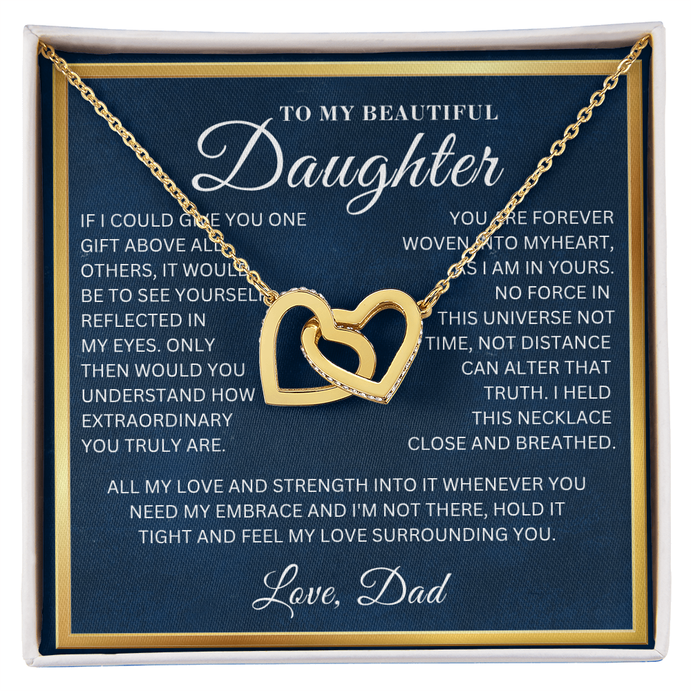 To My Beautiful Daughter  - One Gift   - Interlocking Hearts
