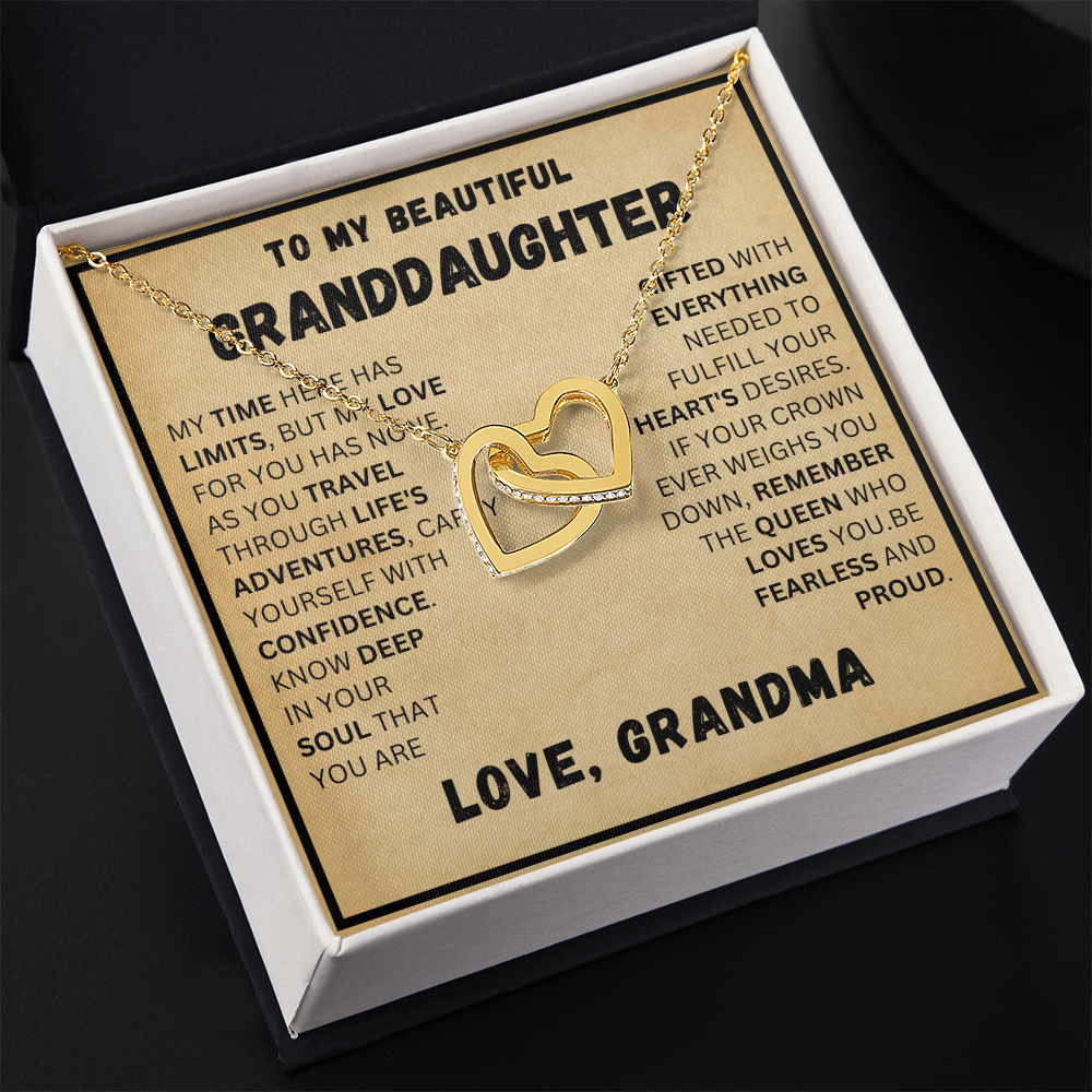 To My Beautiful Granddaughter - Confidence - Interlocking Hearts