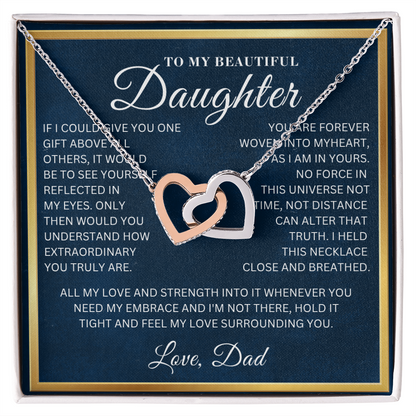 To My Beautiful Daughter  - One Gift   - Interlocking Hearts
