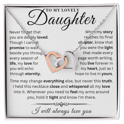 To My Lovely Daughter  - My Everything - Interlocking Hearts