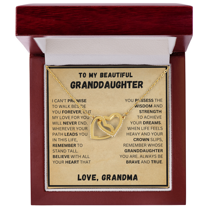 To My Beautiful Granddaughter - Forever - Interlocking Hearts