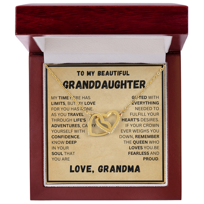 To My Beautiful Granddaughter - Confidence - Interlocking Hearts