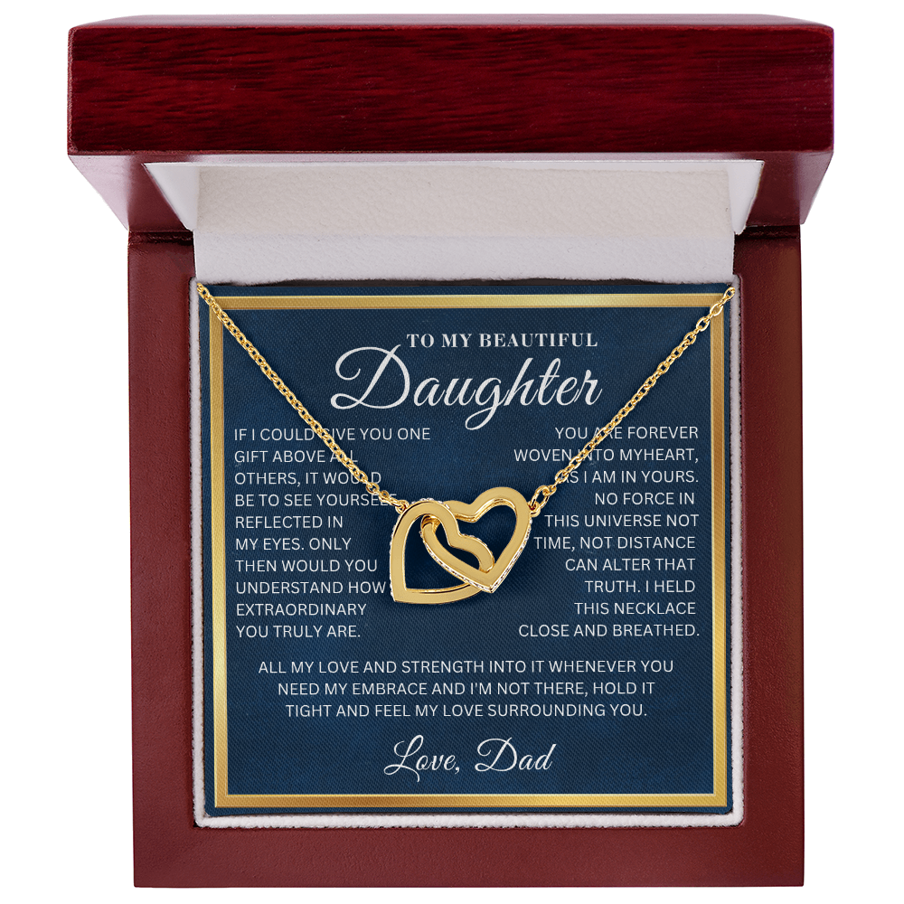 To My Beautiful Daughter  - One Gift   - Interlocking Hearts