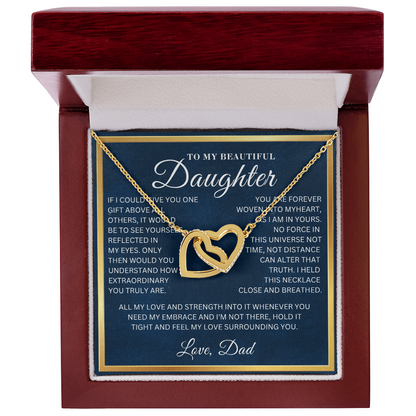 To My Beautiful Daughter  - One Gift   - Interlocking Hearts