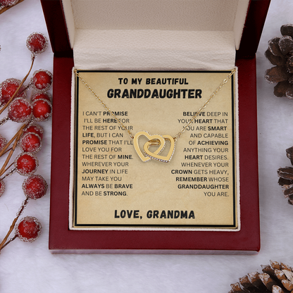 To My Beautiful Granddaughter - Promise - Interlocking Hearts