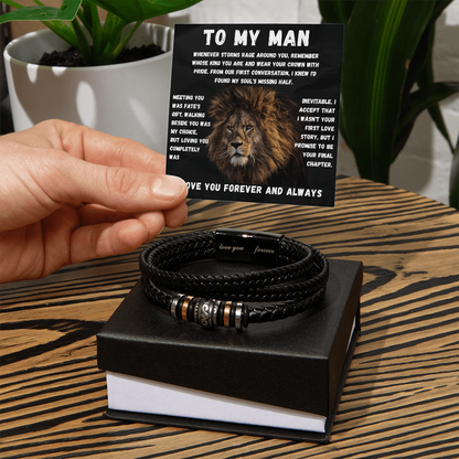 To My Man - Walking Beside You - Forever Bracelet