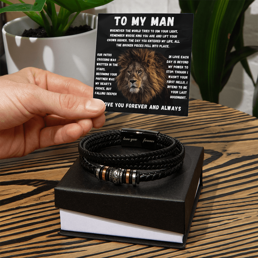 To My Man - Our Paths - Forever Bracelet