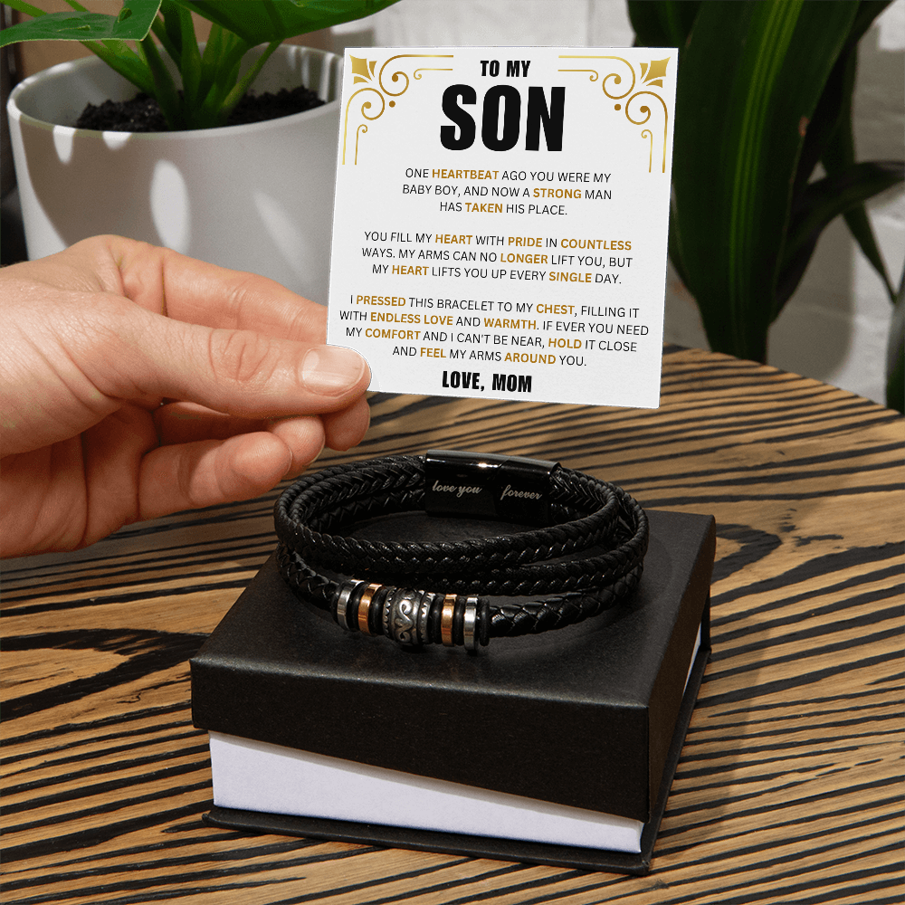 To My Son  - One Heartbeat  - Forever Bracelet