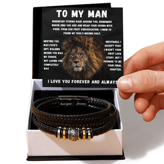 To My Man - Walking Beside You - Forever Bracelet