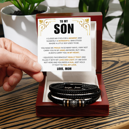 To My Son  - Wonderful Man - Forever Bracelet