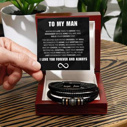 To My Man - My King - Forever Bracelet