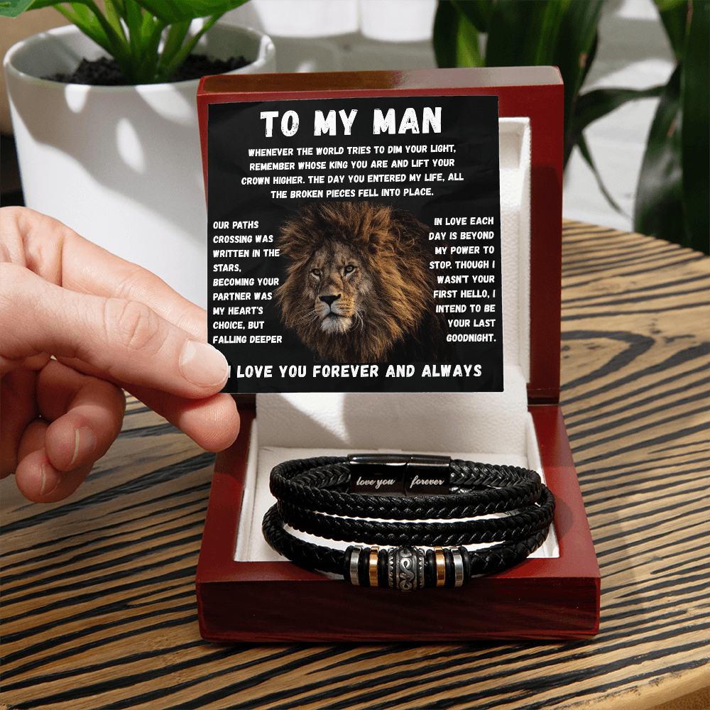 To My Man - Our Paths - Forever Bracelet