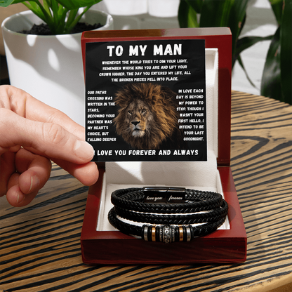 To My Man - Our Paths - Forever Bracelet