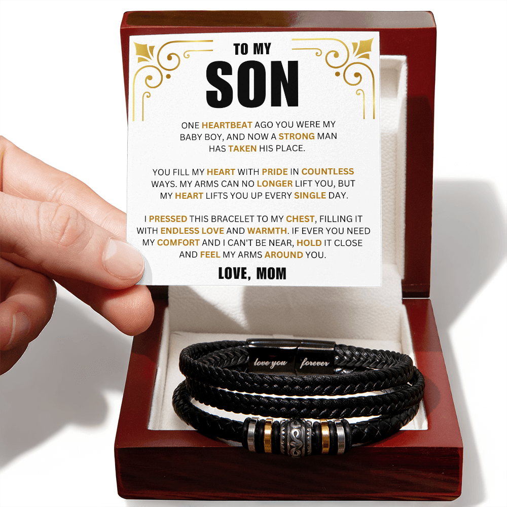 To My Son  - One Heartbeat  - Forever Bracelet